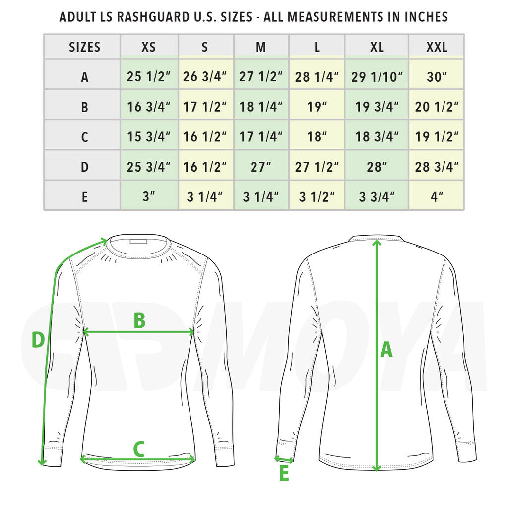 Moya Ranked Long Sleeve Rash Guard Blue