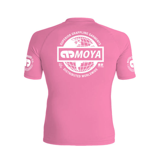 Moya Short Sleeve Rash Guard Pink - The Fight Club