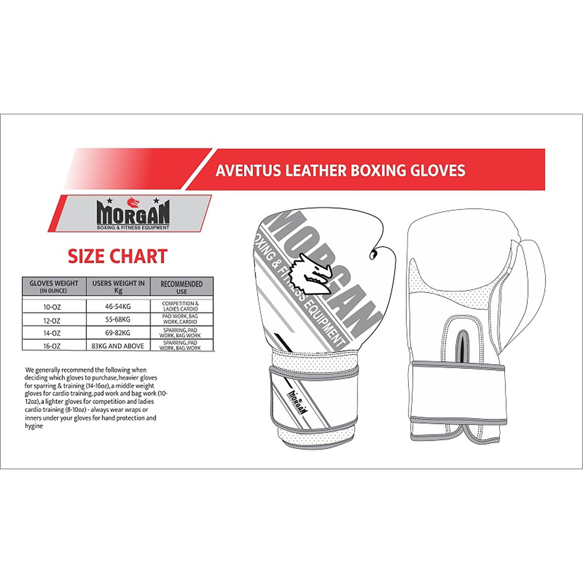 Morgan Aventus Leather Boxing Gloves (10-12-14-16oz) - The Fight Club