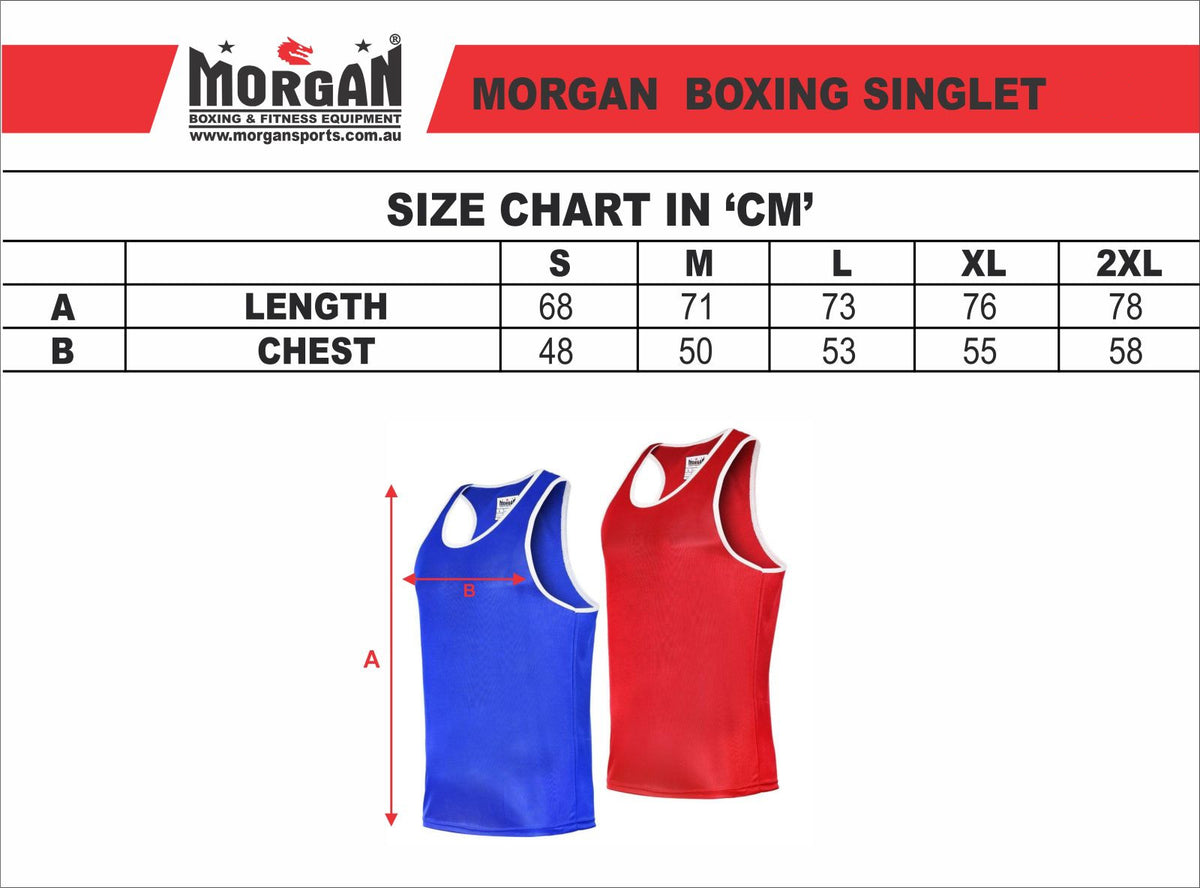 Morgan V2 Flow Boxing Singlet Size Guide - The Fight Club