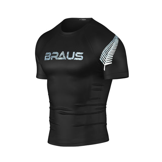 Braus Flags No Gi Rash Guard New Zealand - The Fight Club