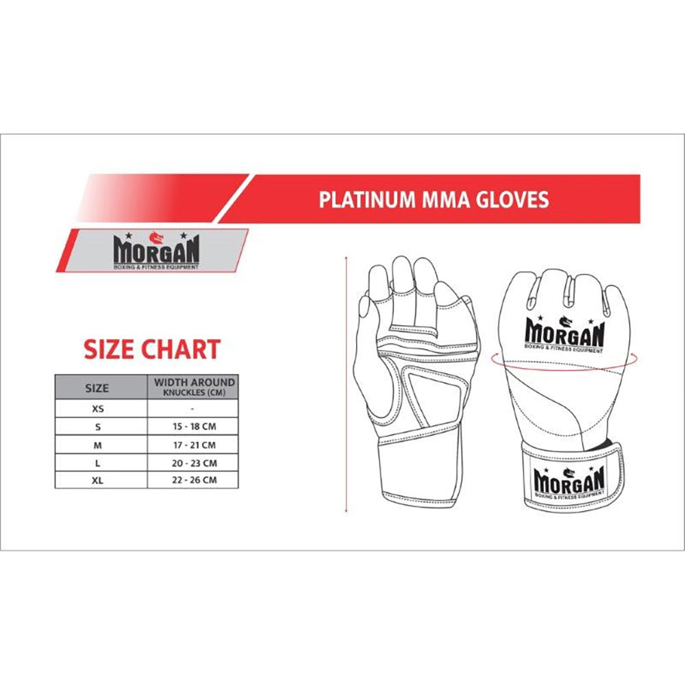 Morgan V2 Platinum Leather MMA Gloves - The Fight Club