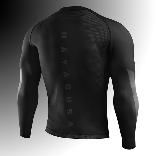 Hayabusa Core Long Sleeve Rash Guard Black - The Fight Club
