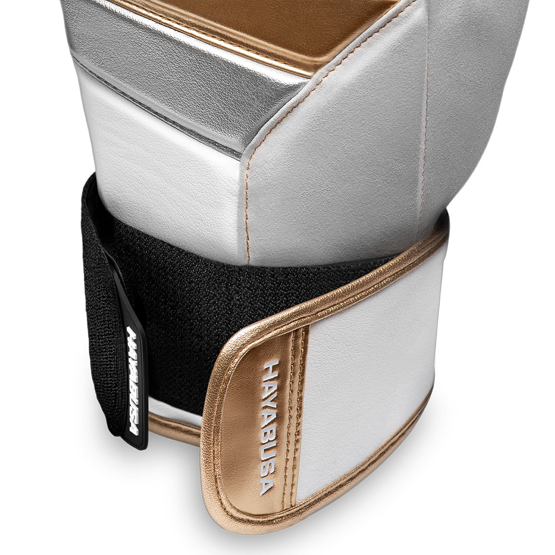 Hayabusa T3 Boxing Gloves White/Gold - The Fight Club