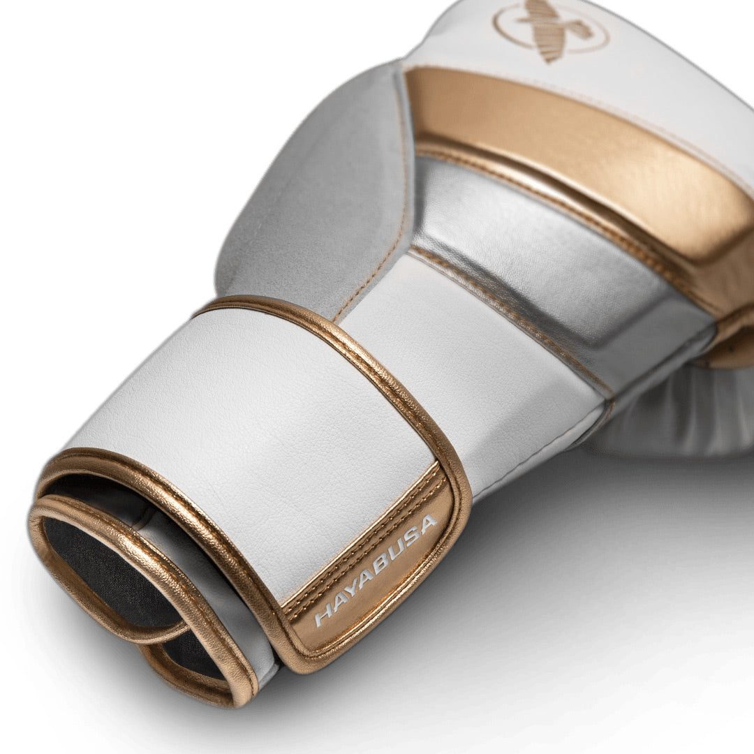 Hayabusa T3 Boxing Gloves White/Gold - The Fight Club