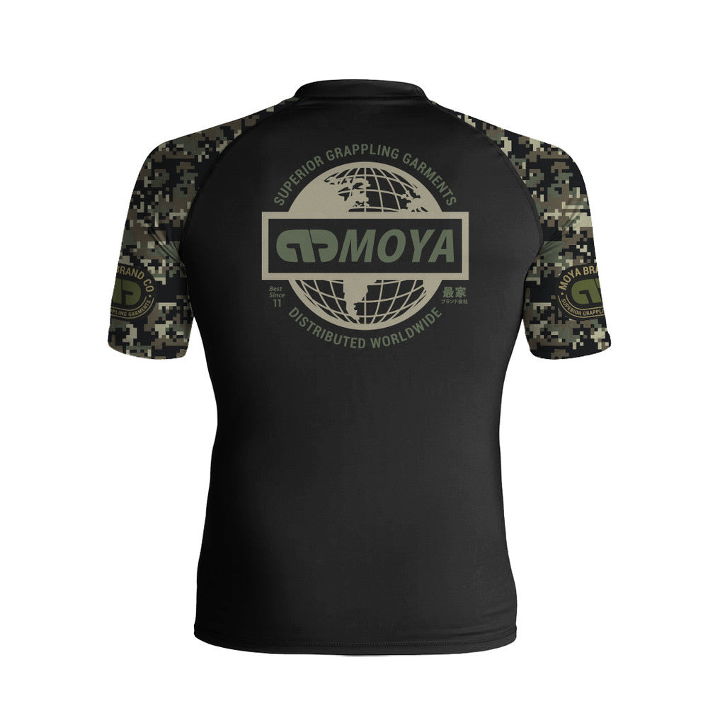 Moya KAMS Short Sleeve Rash Guard Black Digi - The Fight Club