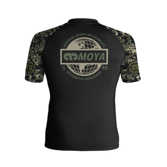 Moya KAMS Short Sleeve Rash Guard Black Digi - The Fight Club
