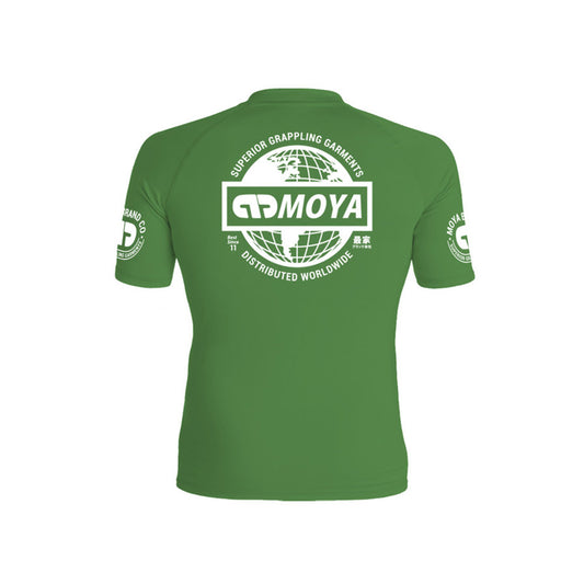 Moya Kids Ranked Short Sleeve Rash Guard Green - The Fight Club
