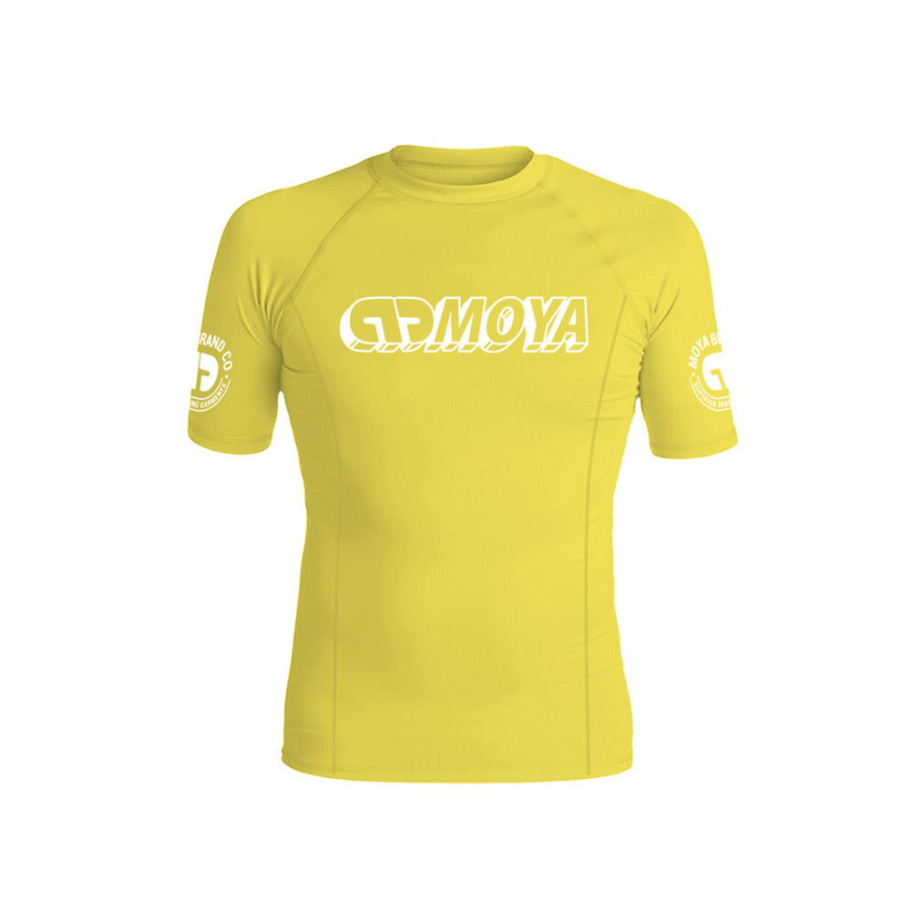 Moya Kids Ranked Short Sleeve Rash Guard Yellow - The Fight Club