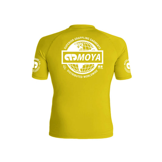 Moya Kids Ranked Short Sleeve Rash Guard Yellow - The Fight Club