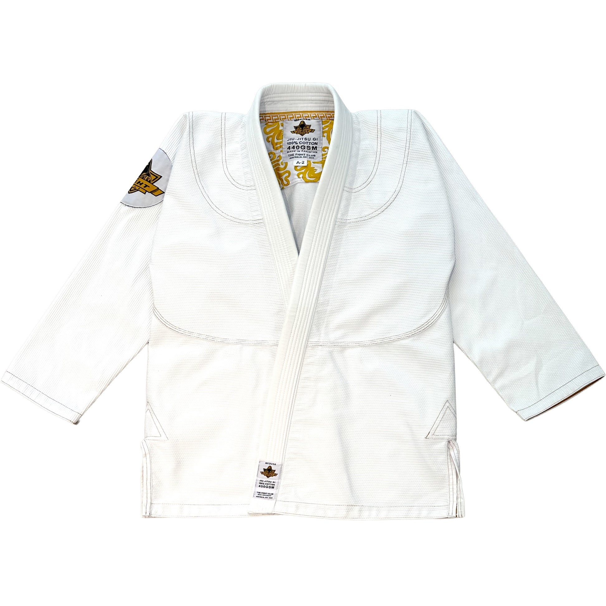 The Fight Club Medusa Jiu Jitsu Gi White/Gold - The Fight Club