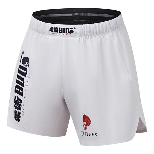 Budo ONI x VIPER 5" Fight Shorts White - The Fight Club