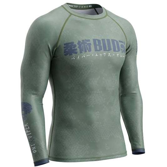 Budo ONI x VIPER Green Long Sleeve Rash Guard