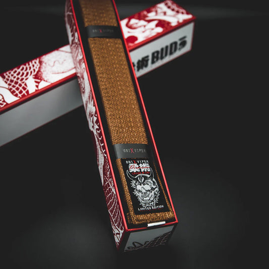 Budo Premium ONI x VIPER Jiu Jitsu Belt Brown - The Fight Club