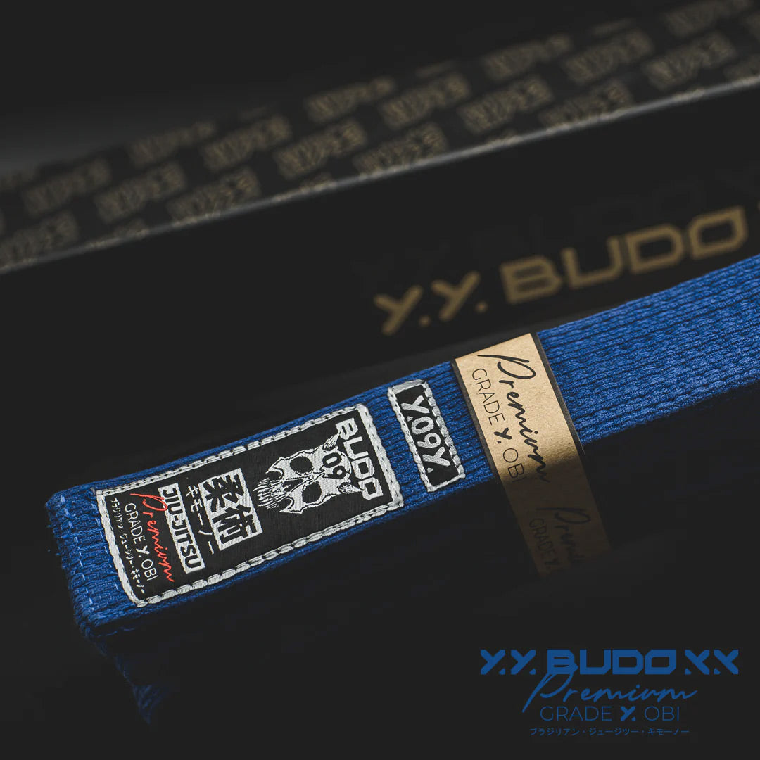 Budo Premium Jiu-Jitsu Belt Blue - The Fight Club