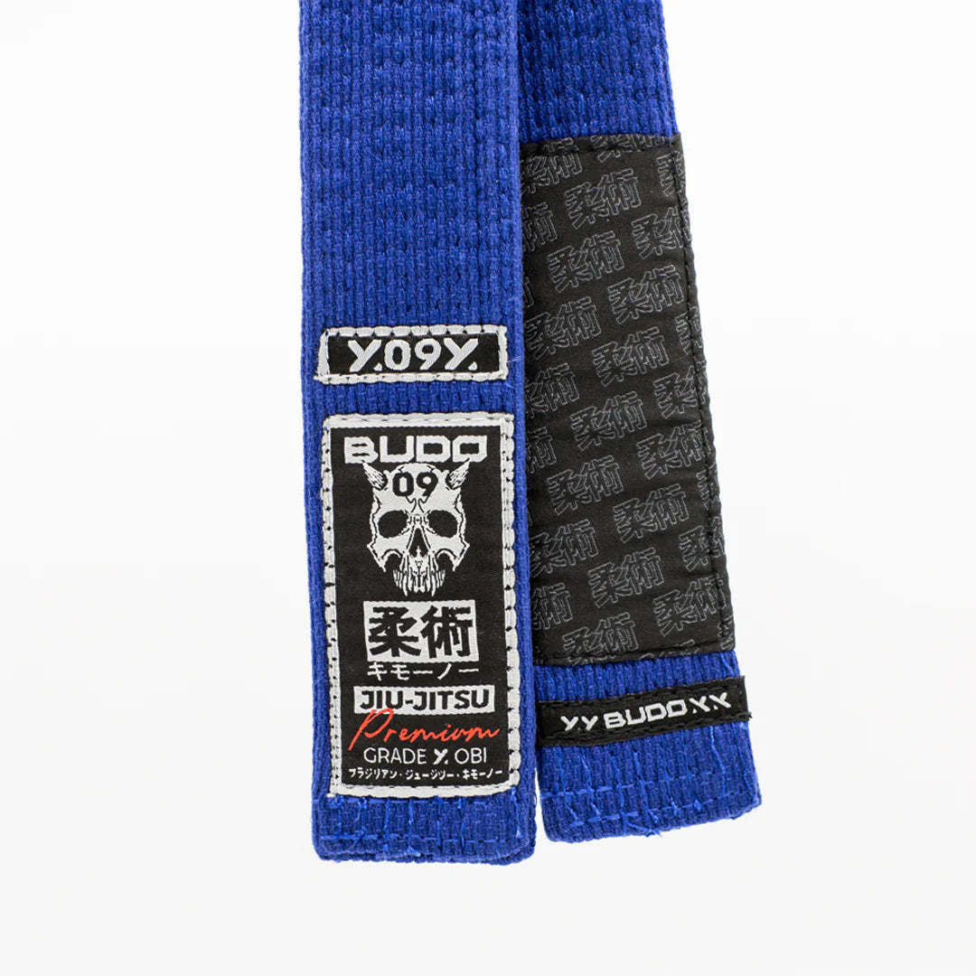 Budo Premium Jiu-Jitsu Belt Blue - The Fight Club