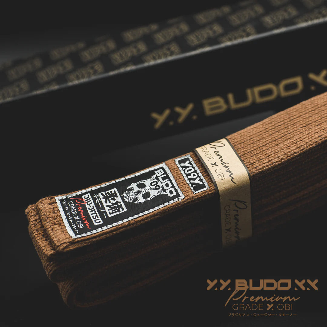 Budo Premium Jiu-Jitsu Belt Brown - The Fight Club