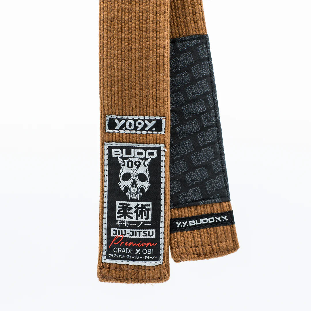Budo Premium Jiu-Jitsu Belt Brown - The Fight Club