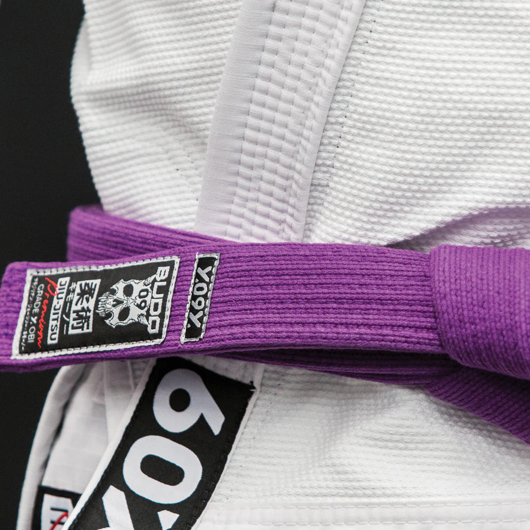 Budo Premium Jiu-Jitsu Belt Purple - The Fight Club