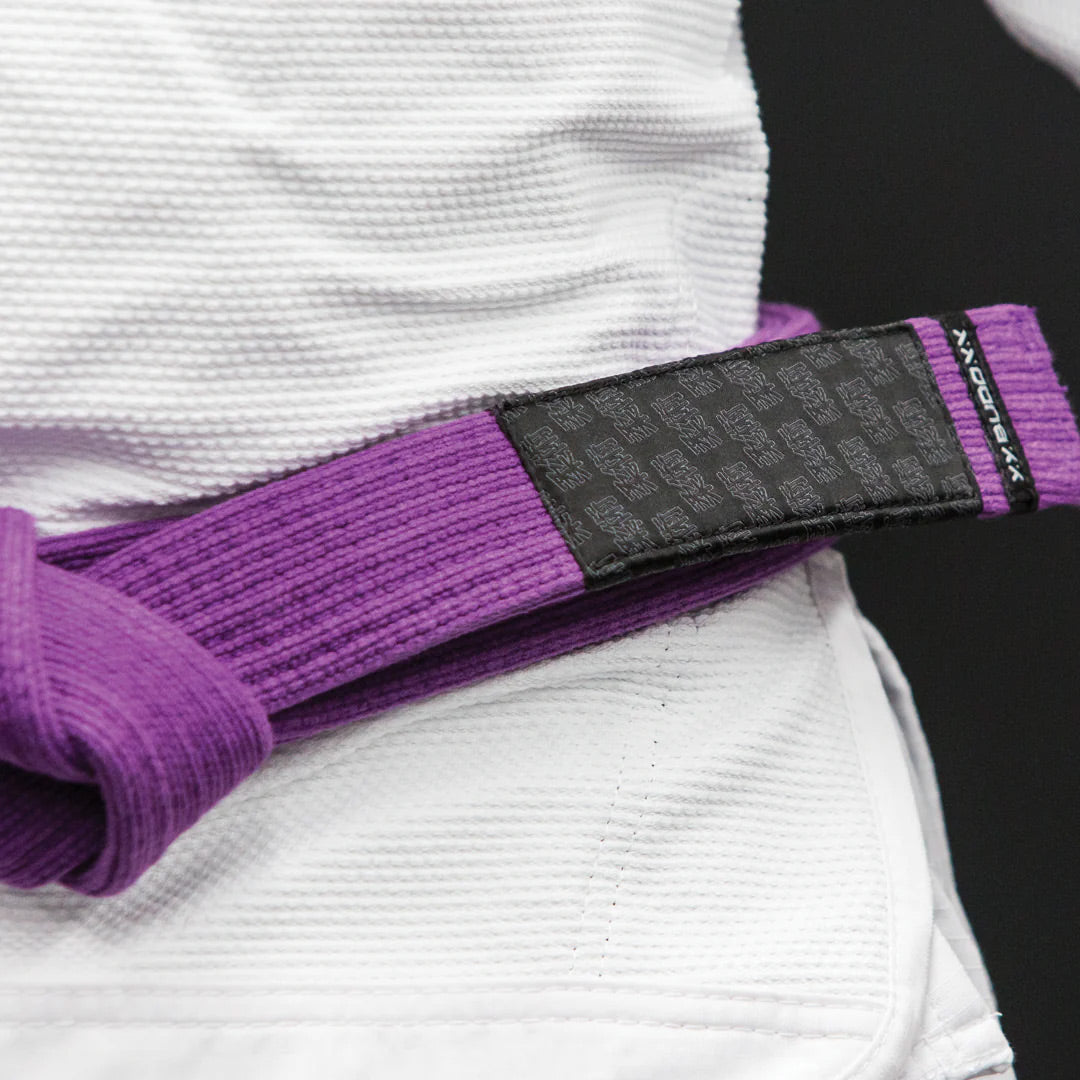 Budo Premium Jiu-Jitsu Belt Purple - The Fight Club