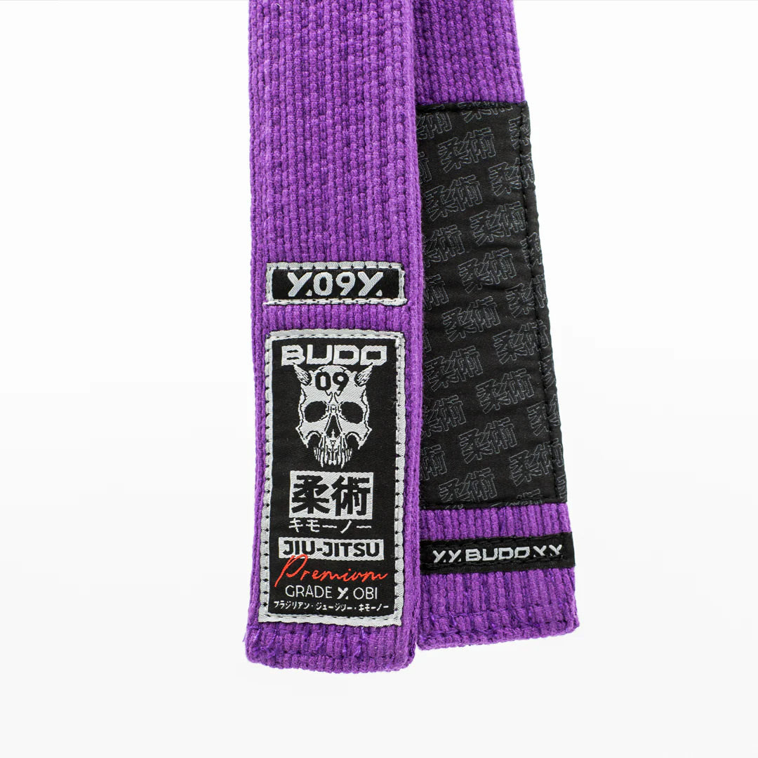 Budo Premium Jiu-Jitsu Belt Purple - The Fight Club