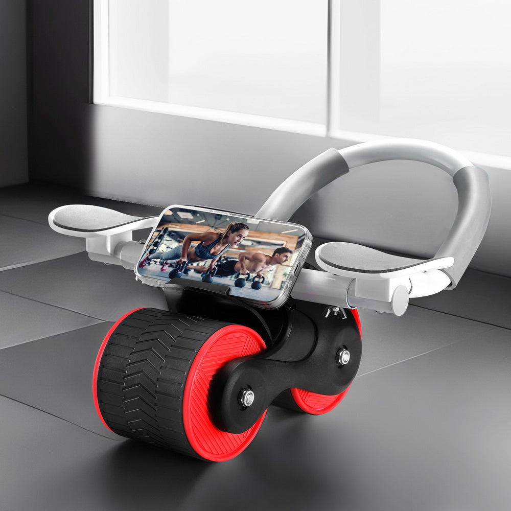 Everfit Ab Roller Automatic Rebound Abdominal Wheel with Knee Pad Home Gym Sport - The Fight Club