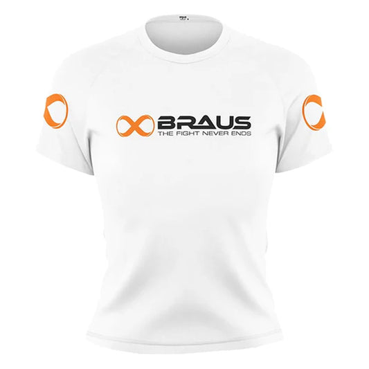 Braus Competition Kids Ranked Rash Guard White - The Fight Club