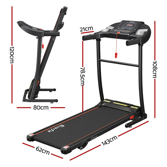 Everfit Treadmill Electric Home Gym Fitness Excercise Equipment Incline 400mm - The Fight Club