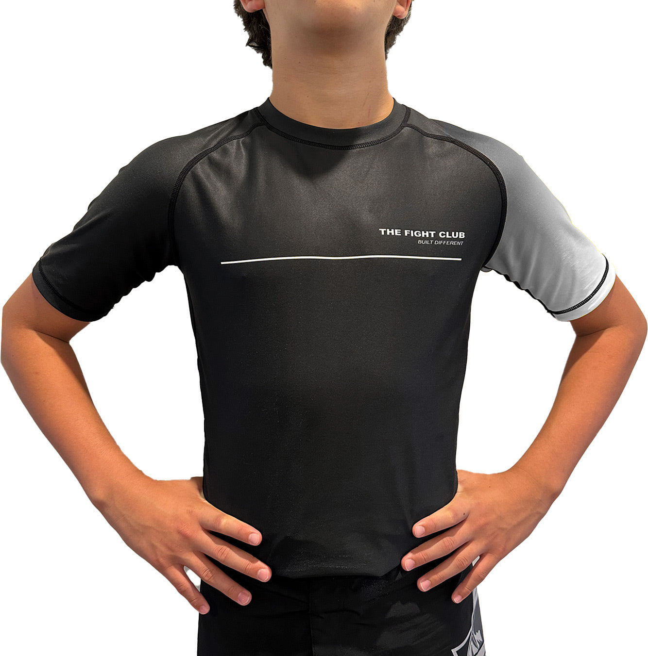 The Fight Club Kids Ranked Rash Guard White