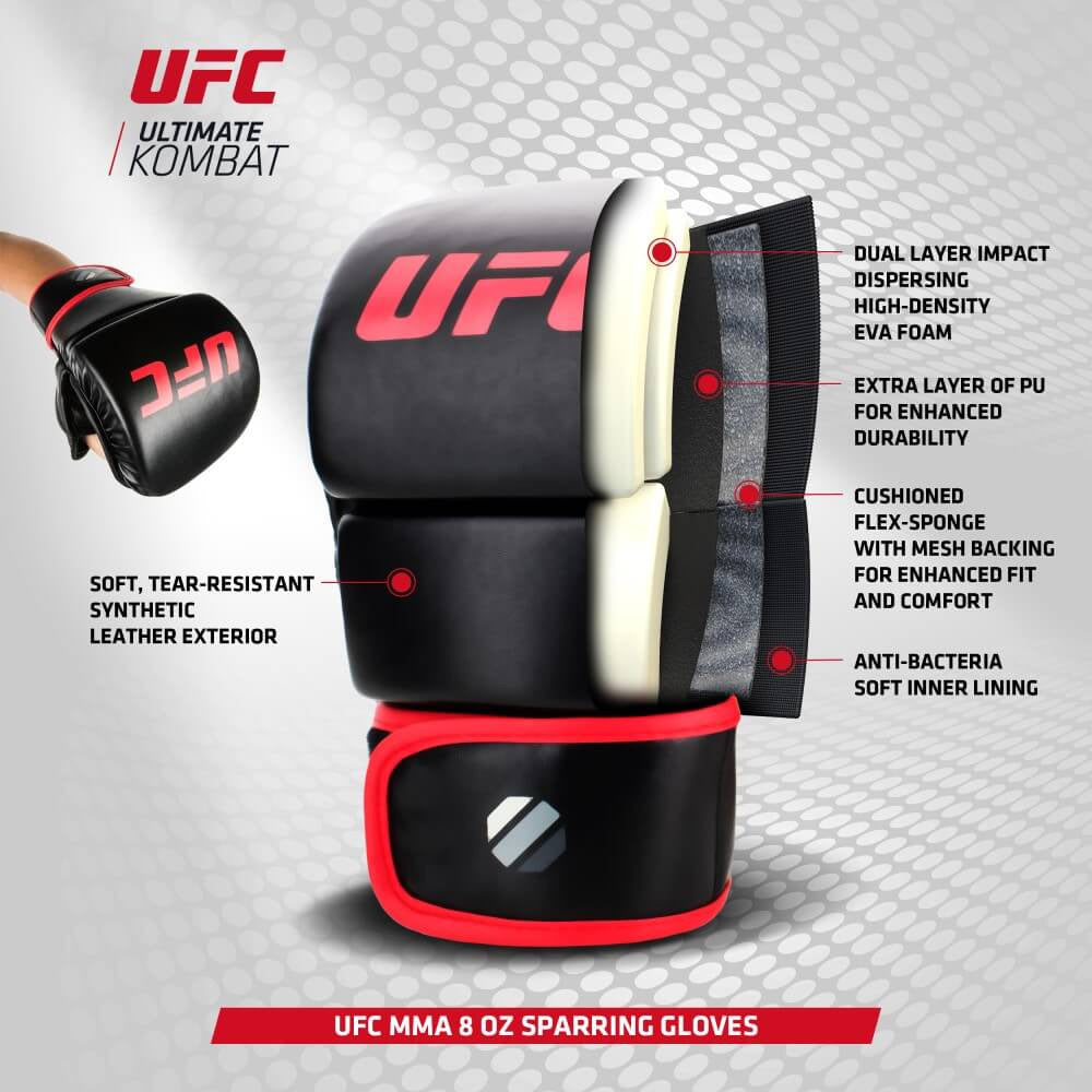 UFC Contender MMA 8oz Sparring Gloves Blue - The Fight Club