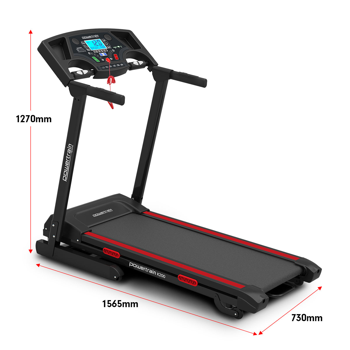 Powertrain K200 Electric Treadmill Folding Home Gym Running Machine - The Fight Club