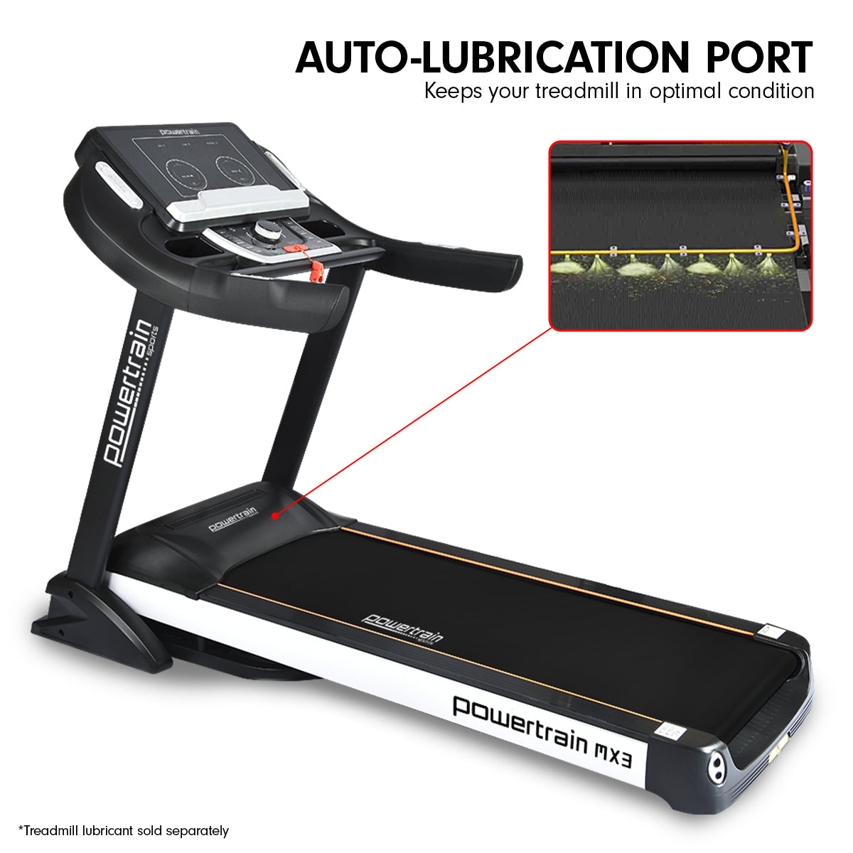 Powertrain MX3 Treadmill Performance Home Gym Cardio Machine - The Fight Club