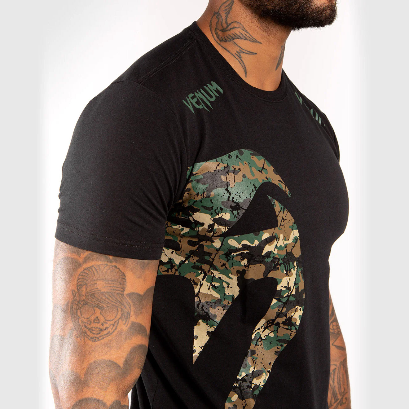 Venum Giant T-Shirt Black/Forest Camo - The Fight Club