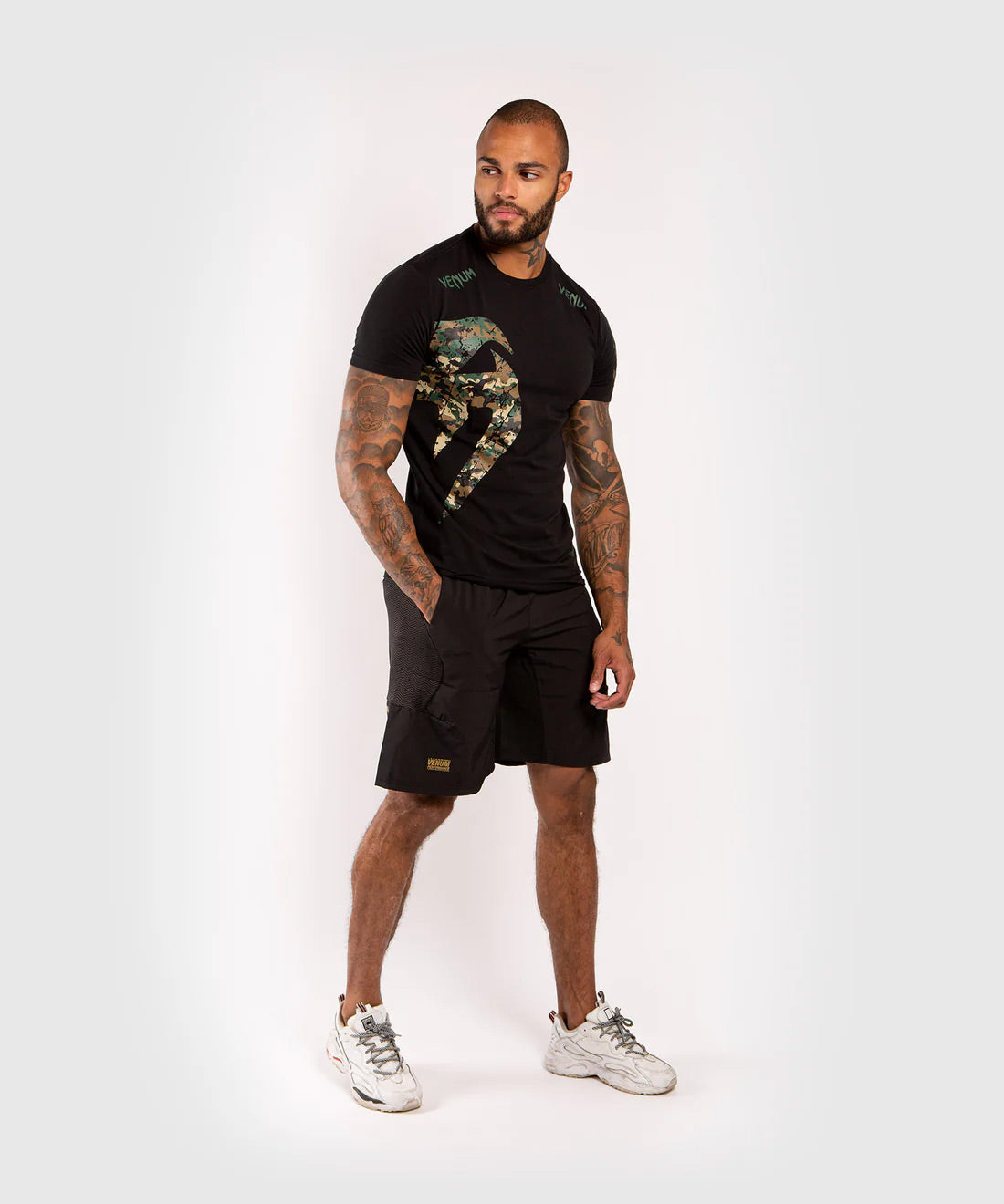 Venum Giant T-Shirt Black/Forest Camo - The Fight Club