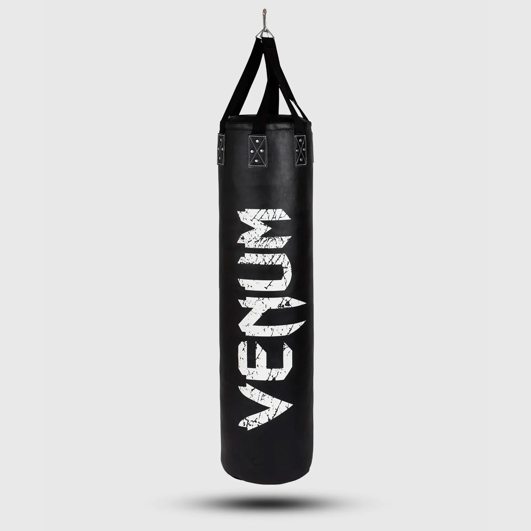 Venum Challenger Heavy Punching Bag 130cm + Ceiling Hook Black/White - The Fight Club