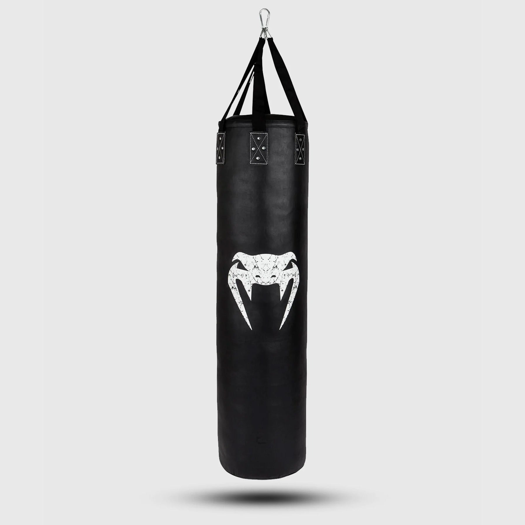 Venum Challenger Heavy Punching Bag 130cm + Ceiling Hook Black/White - The Fight Club
