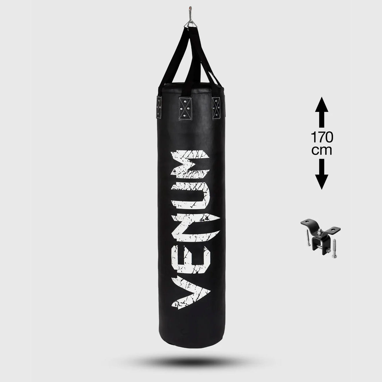 Venum Challenger Heavy Punching Bag 170cm + Ceiling Hook Black/White - The Fight Club