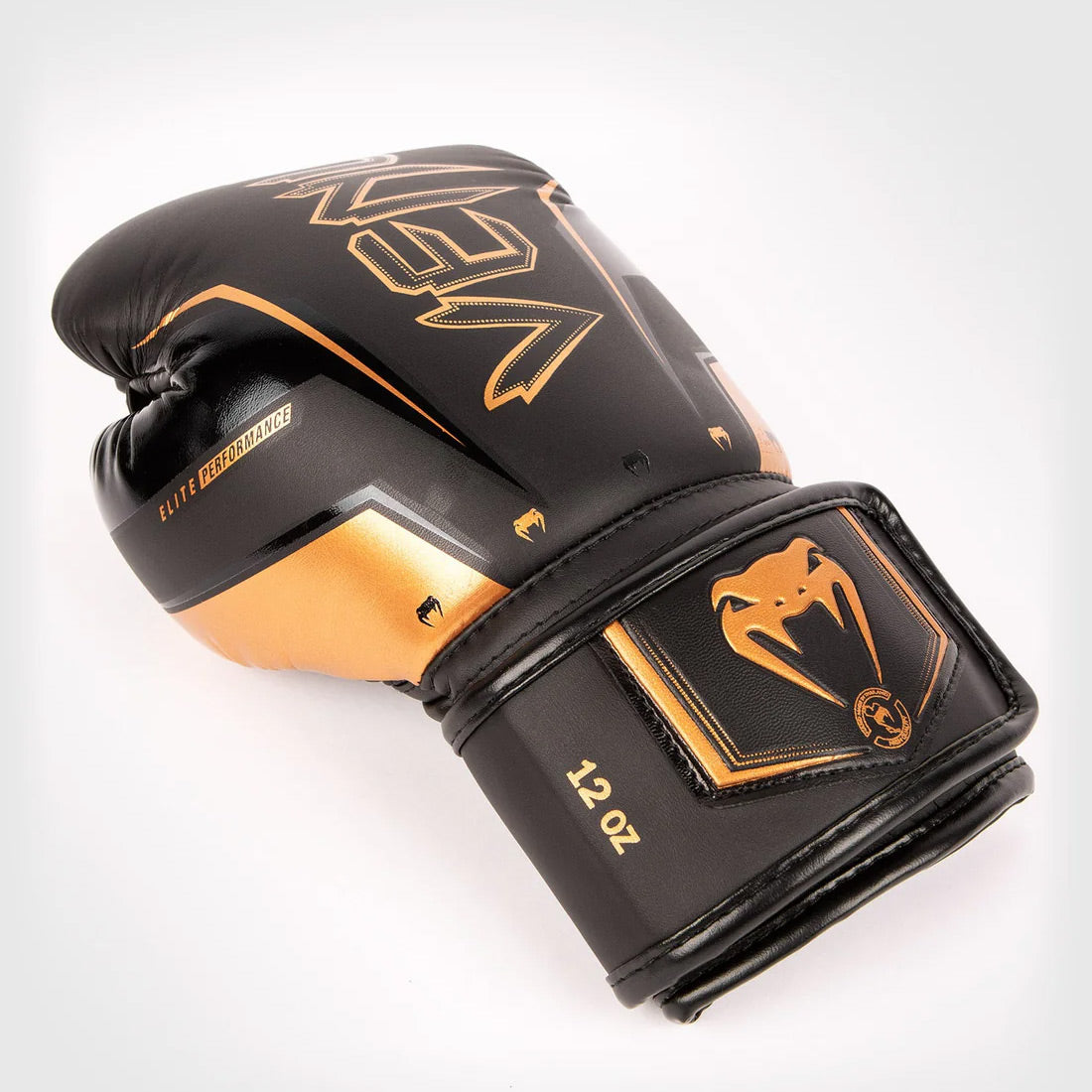 Venum Elite Evo Boxing Gloves Black/Bronze - The Fight Club