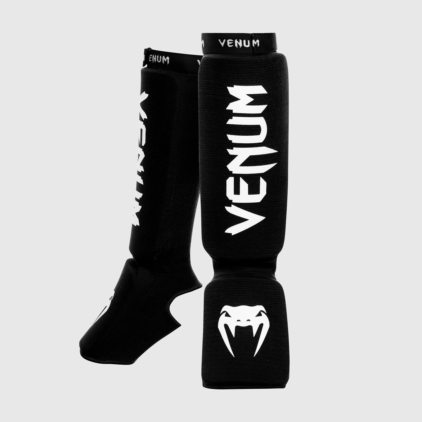 Venum Kontact Shin Guards Black/White - The Fight Club