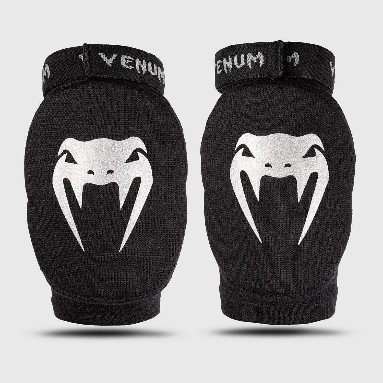 Venum Kontact Elbow Guards Black/Silver - The Fight Club