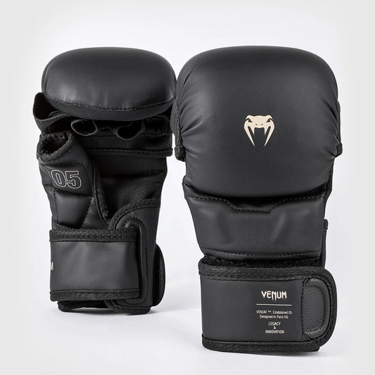 Venum Impact Evo Sparring MMA Gloves Black - The Fight Club