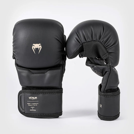 Venum Impact Evo Sparring MMA Gloves Black - The Fight Club