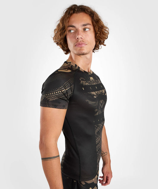 Venum Gorilla Jungle Rash Guard - Black/Sand - The Fight Club