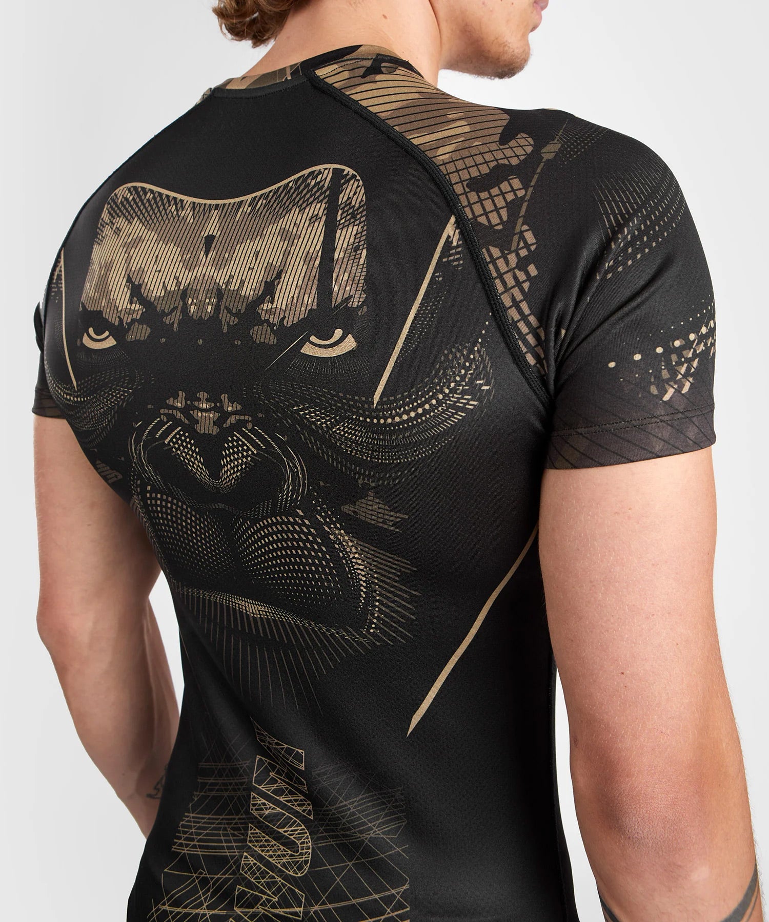 Venum Gorilla Jungle Rash Guard - Black/Sand - The Fight Club
