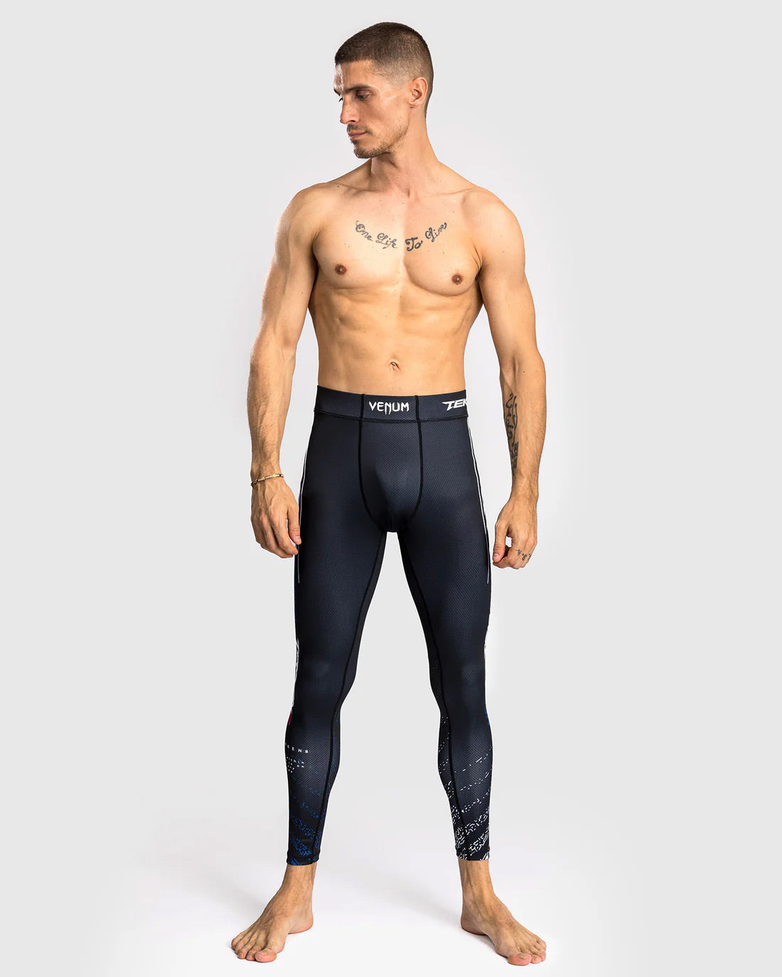 Venum x TEKKEN 8 - Jin Kazama Spats Blue/Black/White - The Fight Club
