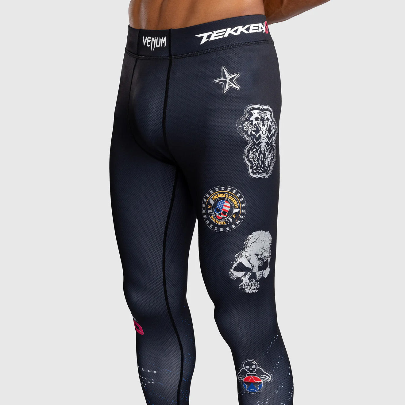 Venum x TEKKEN 8 - Paul Phoenix Spats Black/Blue - The Fight Club