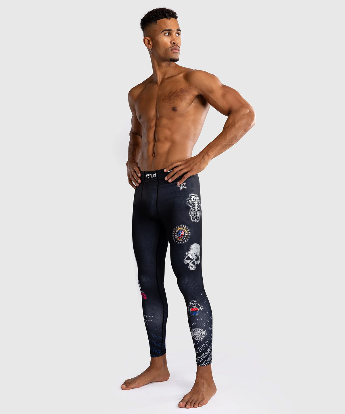 Venum x TEKKEN 8 - Paul Phoenix Spats Black/Blue - The Fight Club