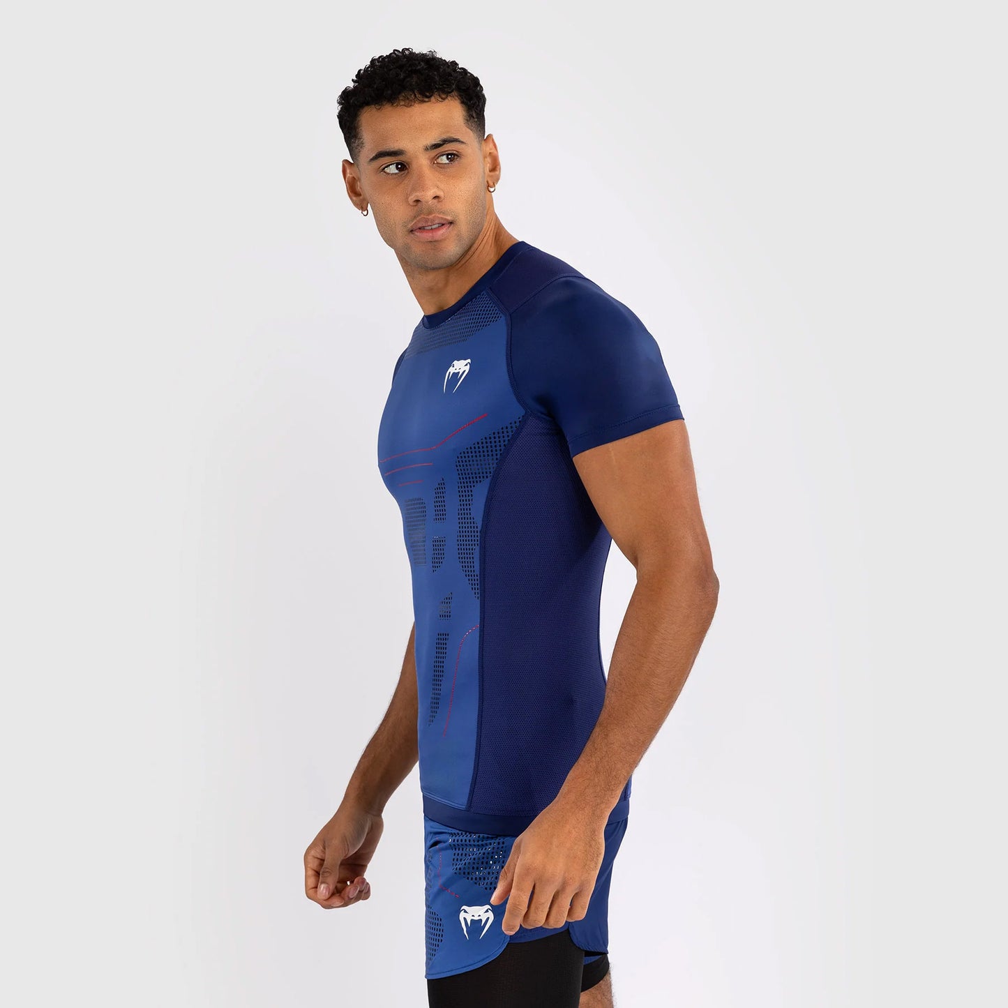 Venum Technical 3.0 Short Sleeve Rash Guard Night Blue - The Fight Club
