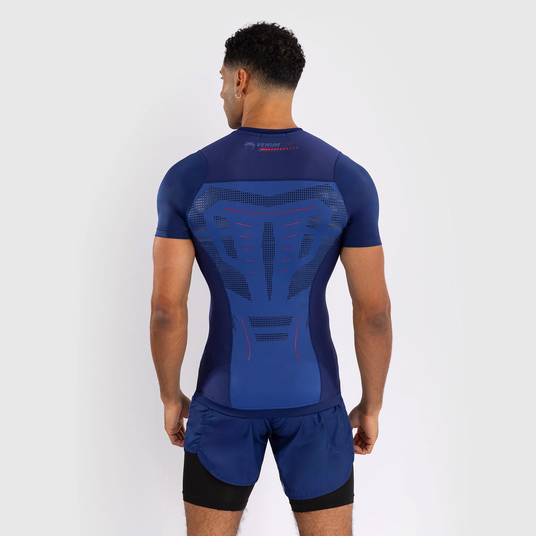 Venum Technical 3.0 Short Sleeve Rash Guard Night Blue - The Fight Club