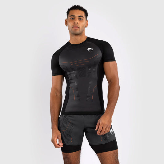 Venum Technical 3.0 Short Sleeve Rash Guard Graphite - The Fight Club